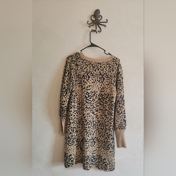 Madison + Hudson Cheetah Animal Print Sweater Dress size Large - Picture 5 of 7